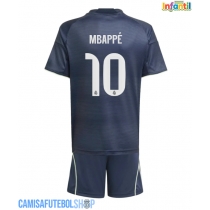 Camisa de time de futebol Real Madrid Kylian Mbappe #10 Replicas 2º Equipamento Infantil 2025-26 Manga Curta (+ Calças curtas)
